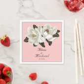 ホッエレガントクに咲くマグノリア スタンダードカクテルナプキン (インサイチュ)