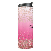 ホッエレガントトピンクグリッターヒョウグラデーション タンブラー (回転左)