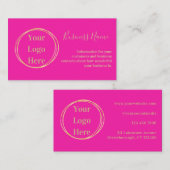 ホッカスタムトモダン・ピンクの金ゴールド 名刺 (正面/裏面)