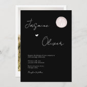 ホッカスタムトワックスシール結婚モノグラム 招待状 (正面/裏面)