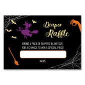 ホッカスポッカスベビーシャワーおむつラッフルカード テーブルナンバー (正面)