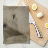 ホッキョクギツネの洞穴 キッチンタオル (四つ折り)