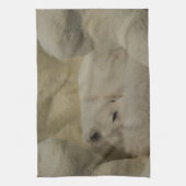 ホッキョクギツネの洞穴 キッチンタオル (縦)