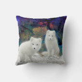 ホッキョクギツネの装飾用クッション クッション (裏面)