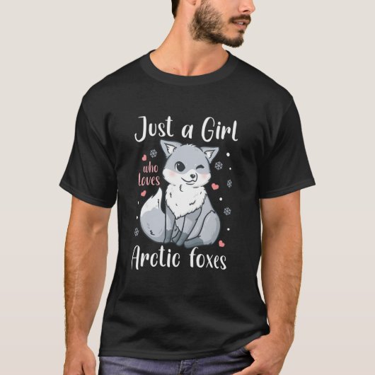 ホッキョクギツネ大好きな人へ ホッキョクギツネ Tシャツ (正面)