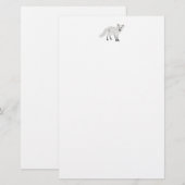 ホッキョクギツネ 便箋 (正面/裏面)