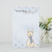 ホッキョクギツネ • 文房具 便箋 (スタンド正面)