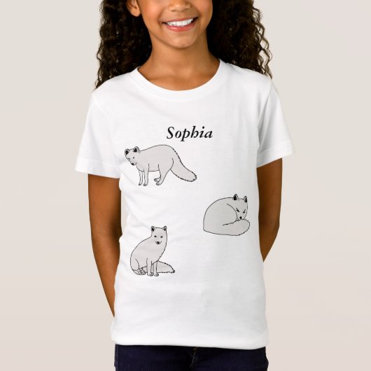 ホッキョクギツネ Tシャツ (正面)