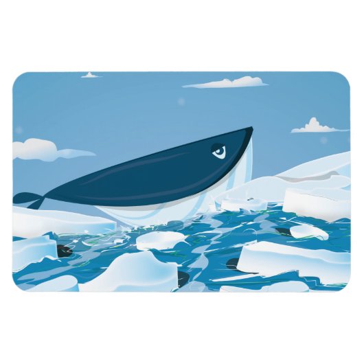 ホッキョククジラ マグネット (横)