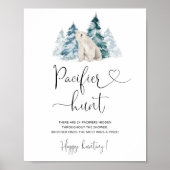 ホッキョクグマおしゃぶり狩りベビーシャワーゲームポスター ポスター (正面)