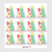 ホッキョクグマかわいい シール (シート)