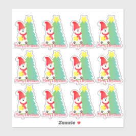 ホッキョクグマかわいい シール