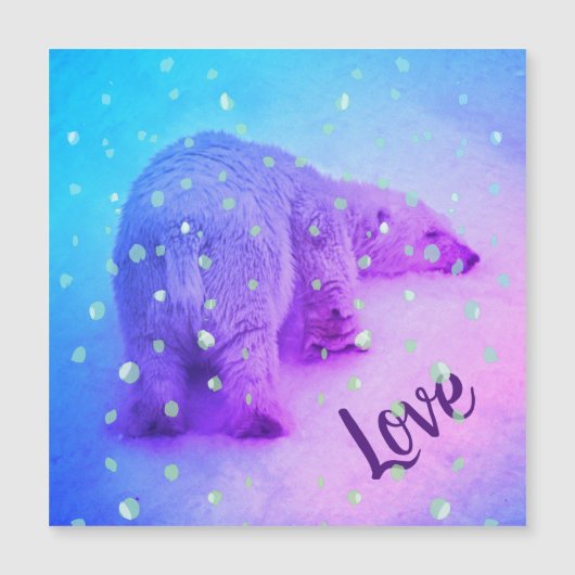 ホッキョクグマが雪の上に頭を置いた (正面)