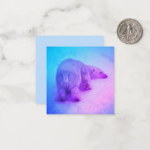 ホッキョクグマが雪の上に頭を置いた ノートカード (正面/裏面インサイチュ)