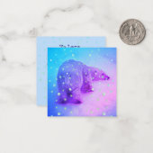 ホッキョクグマが雪の上に頭を置いた ノートカード (正面/裏面インサイチュ)