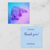 ホッキョクグマが雪の上に頭を置いた ノートカード (正面/裏面)