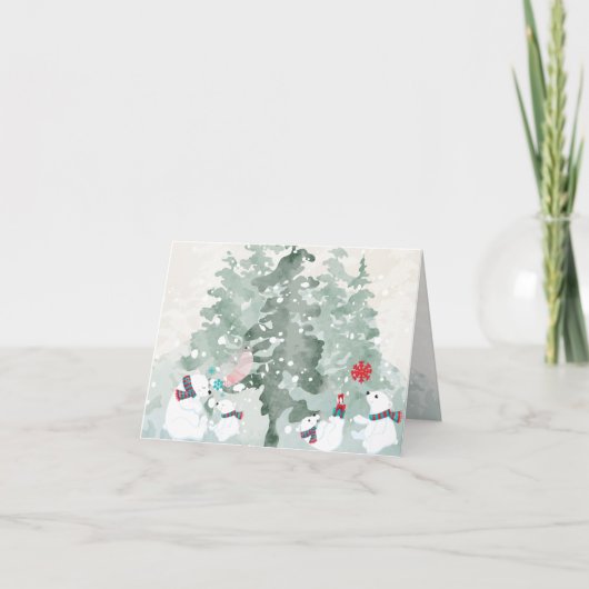 ホッキョクグマとのクリスマスタイム シーズンカード (正面)
