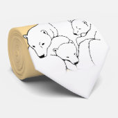 ホッキョクグマとカッブタイズワイルドライフアートタイ/ネクタイ ネクタイ (ロール)