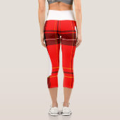 ホッキョクグマとカッブプレイドスカーフプレイド カプリレギンス (裏面)