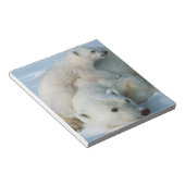 ホッキョクグマとカッブ野生動物愛好家 ノートパッド (アングル)