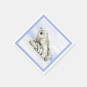 ホッキョクグマとカブ スタンダードカクテルナプキン (角)