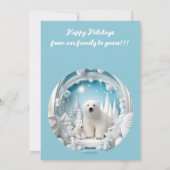 ホッキョクグマとクブ北極海ホワイトハッピー シーズンカード (裏面)