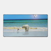 ホッキョクグマとジャックラッセル、デスクマット デスクマット (正面)