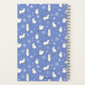 ホッキョクグマとスノーフレーク – パーソナライズ – ノートブック (裏面)