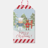 ホッキョクグマとトナカイの特別配送ギフトラベル ギフトタグ (正面)