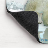 ホッキョクグマとトーテムポール野生動物アート マウスパッド (コーナー)