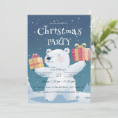 ホッキョクグマとプレゼントクリスマスパーティー 招待状 (スタンド正面)