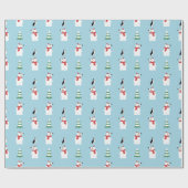 ホッキョクグマとペンギン ラッピングペーパー (フラット)