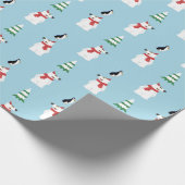 ホッキョクグマとペンギン ラッピングペーパー (角)