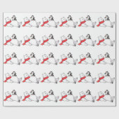 ホッキョクグマとペンギン ラッピングペーパー (フラット)