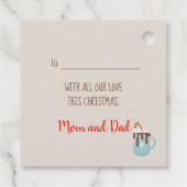 ホッキョクグマとホットココアクリスマス フェイバータグ (裏面)