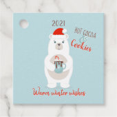 ホッキョクグマとホットココアクリスマス フェイバータグ (正面)