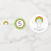 ホッキョクグマとレインボーテーブル紙吹雪 コンフェッティ (正面)