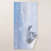 ホッキョクグマと仔 バスタオル (バスタオル)