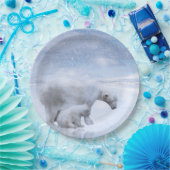 ホッキョクグマと仔 ペーパープレート (パーティー)