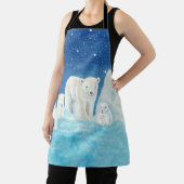 ホッキョクグマと冬の風景 エプロン (インサイチュ)