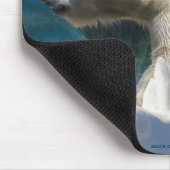 ホッキョクグマと北極ツンドラ野生動物サポーターの贈り物 マウスパッド (コーナー)