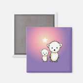 ホッキョクグマと星 マグネット (正面/裏面)