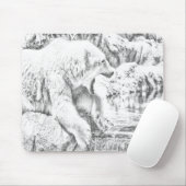 ホッキョクグマと水 マウスパッド (マウス)