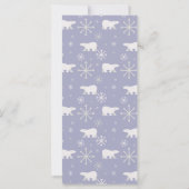 ホッキョクグマと雪片を持つクリスマスパターン (裏面)