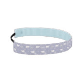 ホッキョクグマと雪片を持つクリスマスパターン アスレチックヘッドバンド (左)