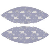 ホッキョクグマと雪片を持つクリスマスパターン アメリカンフットボール (パネル)