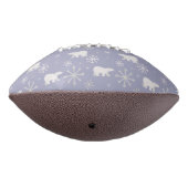 ホッキョクグマと雪片を持つクリスマスパターン アメリカンフットボール (回転270)