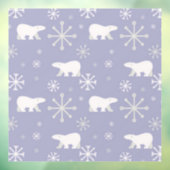 ホッキョクグマと雪片を持つクリスマスパターン ウィンドウサイン (シート3)