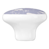 ホッキョクグマと雪片を持つクリスマスパターン セラミックノブ (側面)