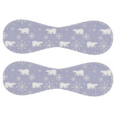 ホッキョクグマと雪片を持つクリスマスパターン ソフトボール (パネル)